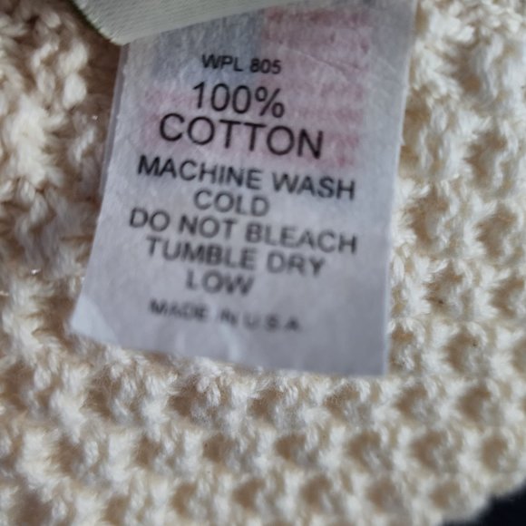 GREEN 3 COTTON SWEATER KNIT PULLOVER CABLE PONCHO OSFA - Picture 6 of 6